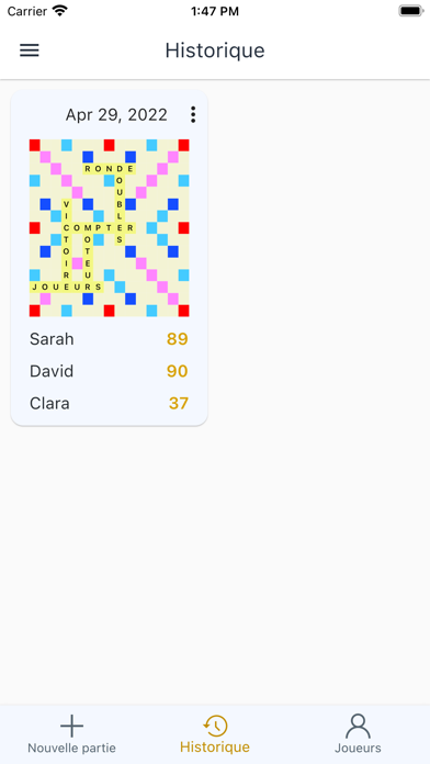 Compteur score pour ScrabbleCapture d'écran de 3
