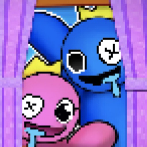 Rainbow Pixel Friends Coloring