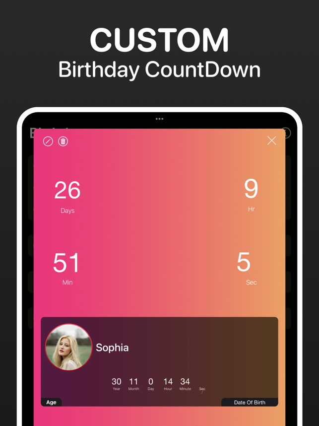 ‎Birthday Reminder Widgets ++ Screenshot