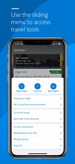 American Airlines app screenshot