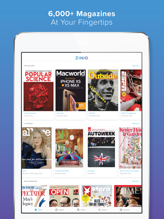 Zinio – 5,000+ Digital Magazines screenshot