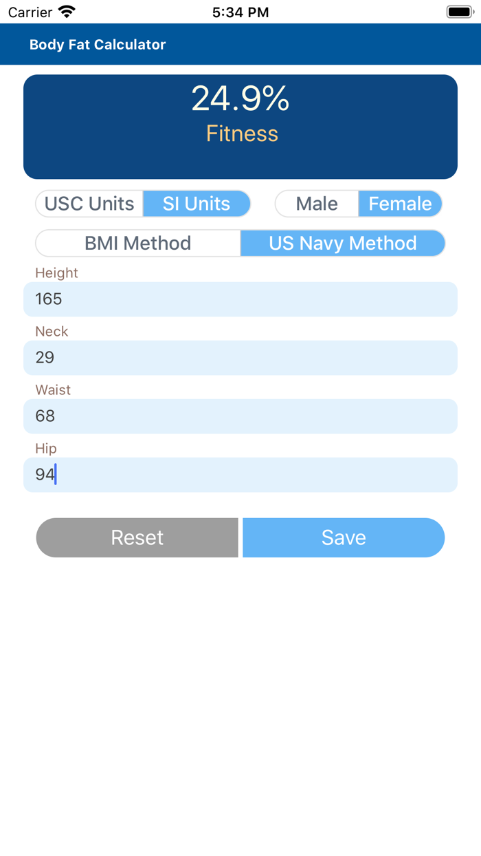 EHealthLine Body Fat Calc