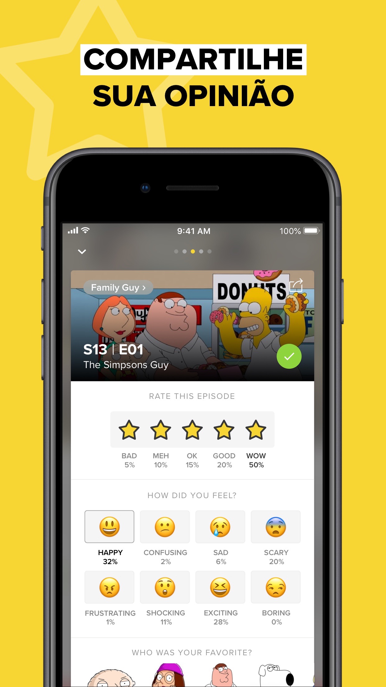 Screenshot do app TV Time: Seguir Séries e filme