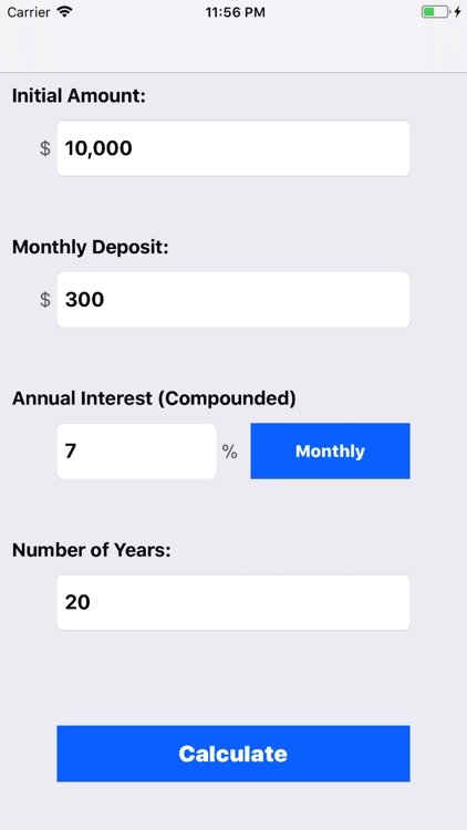 Nest Egg Calculator