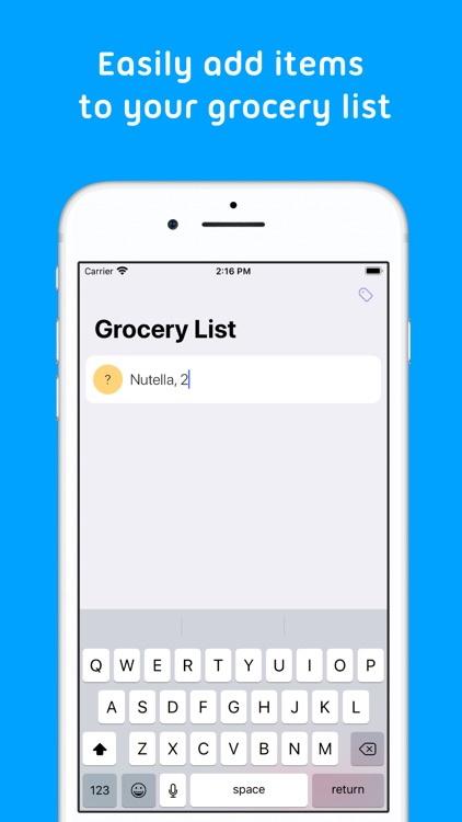 Mindy : Grocery List