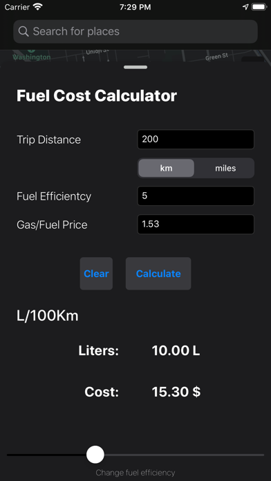 Fuel Cost Calculator - Maps screenshot 3