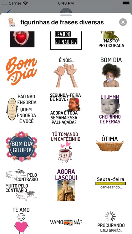 figurinhas de frases diversas screenshot-4