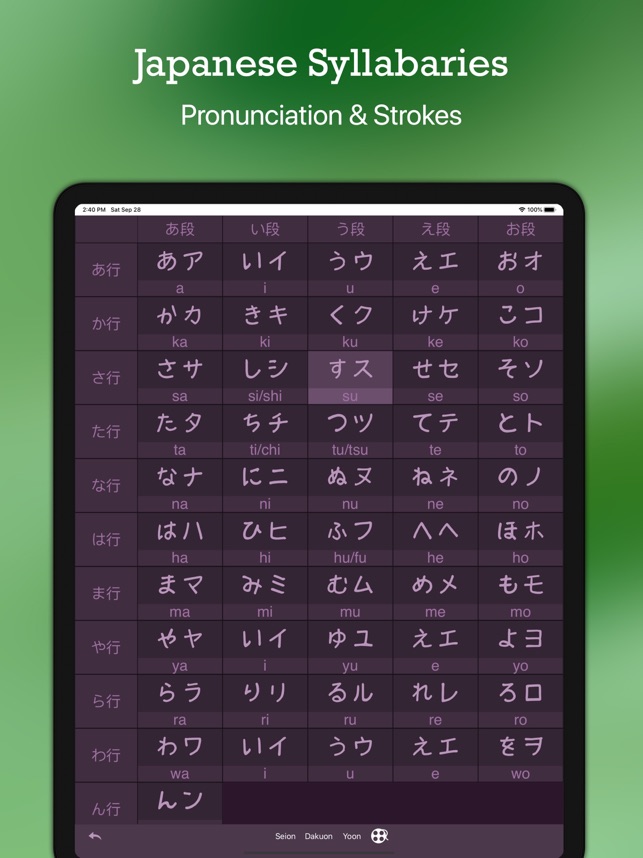 日本語五十音図 をapp Storeで