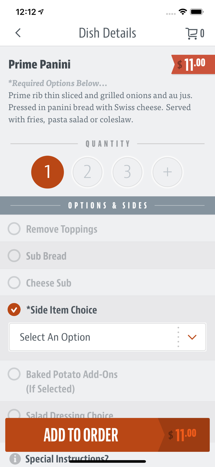 Sidelines Grille To Go