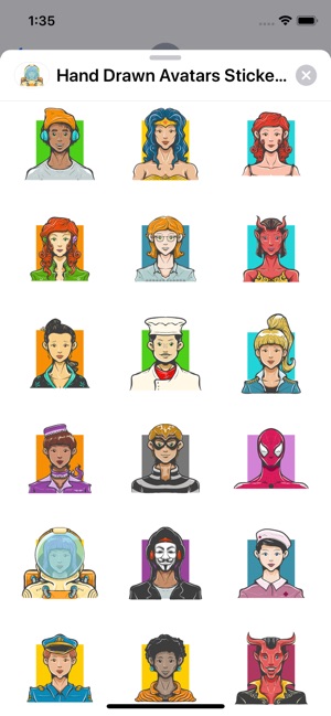 Hand Drawn Avatars Stickers(圖1)-速報App