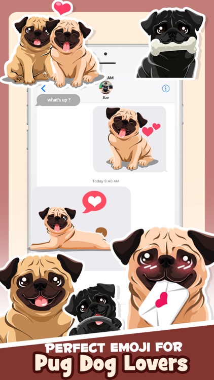 Pug Puppy Dog Emoji & Stickers