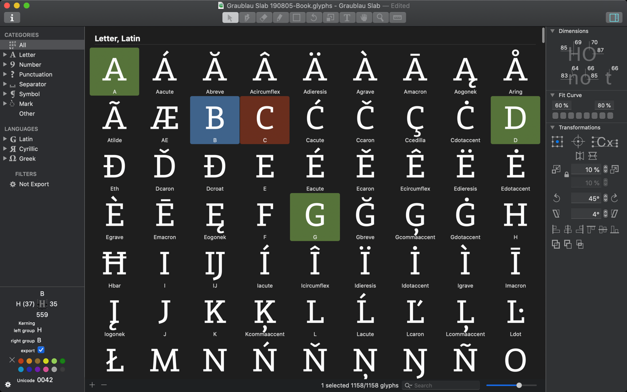 Glyphs 3.0.3 Mac 破解版 最强大的字体设计编辑工具