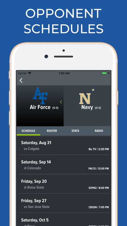 Navy Football Schedules screenshot-5