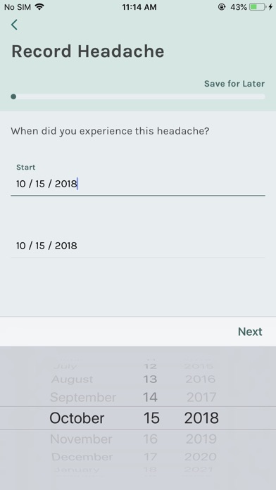 Migraine Recorder screenshot 2