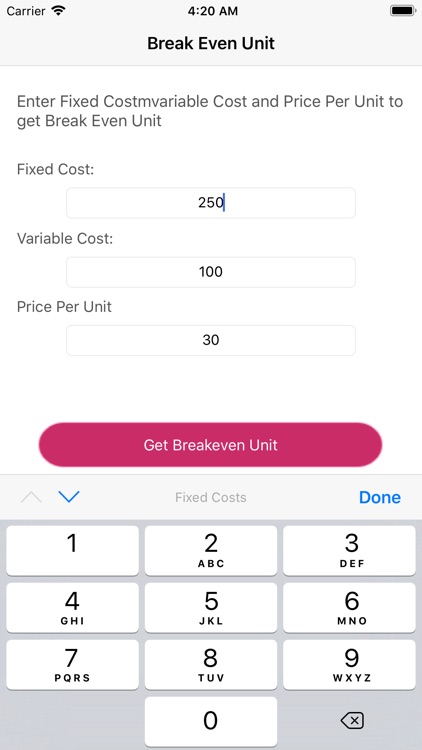 Get Break even point screenshot-5
