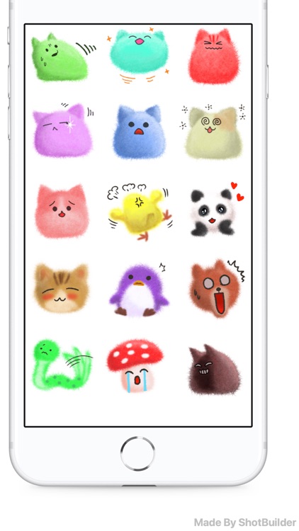 Fluffy Ball Kawaii Stickers