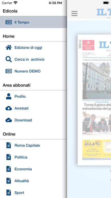 Il Tempo edizione digitale screenshot 2