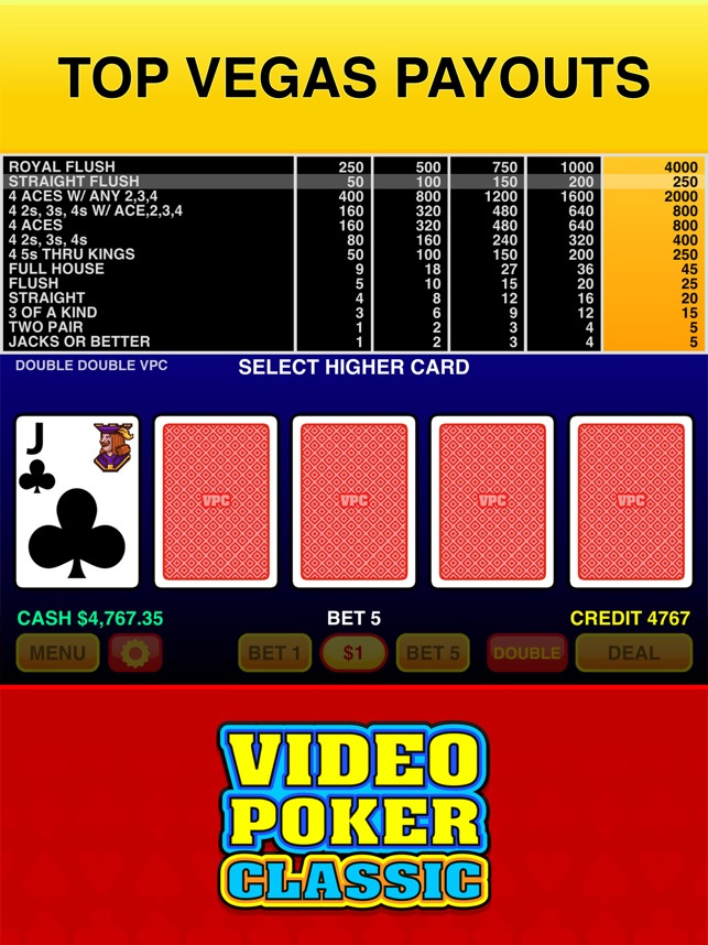 Video poker royal flush odds