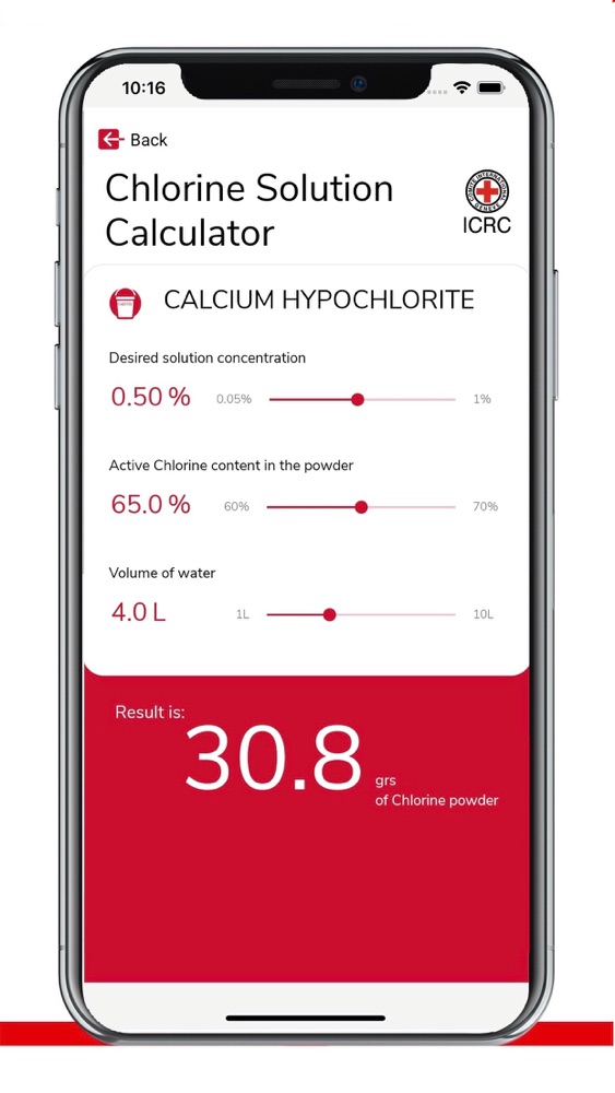 Chlorine solution calculator App for iPhone Free Download Chlorine