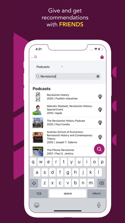 Q - movies tv podcasts books