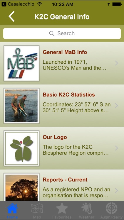 K2C Biosphere Info App