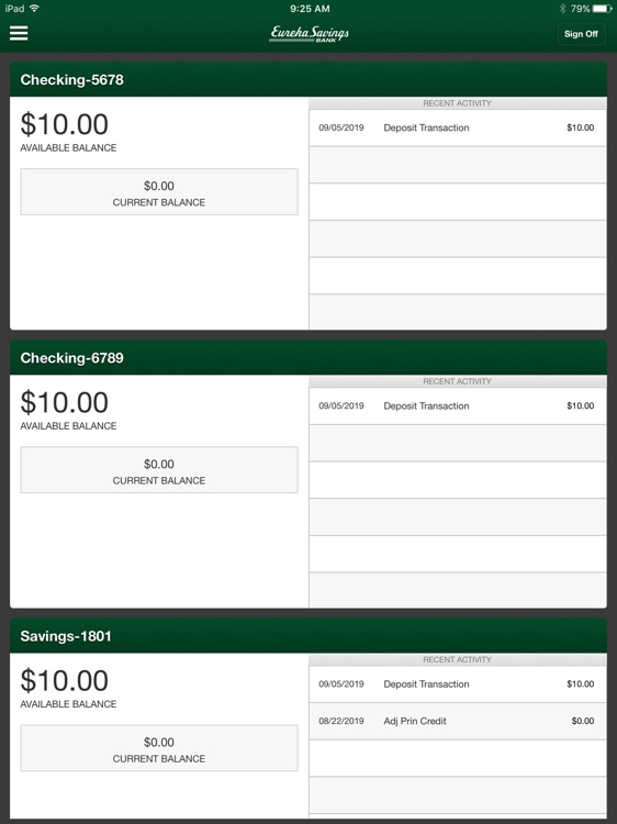 Eureka Savings App for iPad