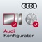 Konfigurieren Sie Ihren persönlichen Neuwagen mit der Audi Konfigurator App für die Audi Modellreihen A1, A3, A4, A5, A6, A7, A8, TT, Q2, Q3, Q5 und Q7