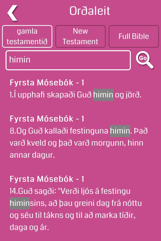 Icelandic Bible screenshot 4