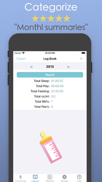 Baby Log & Breast Feeding App.
