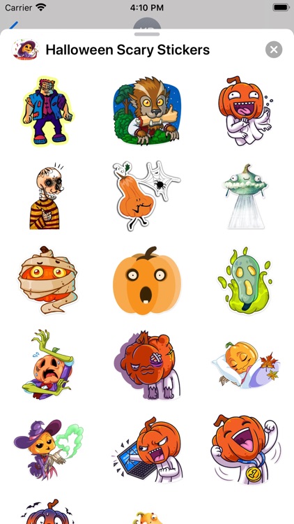 Spooky Scary Pumpkin Stickers