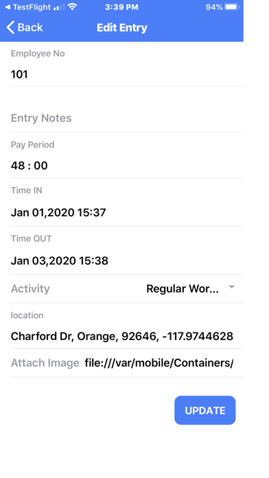 TimeCard OpenPro ERP screenshot 2