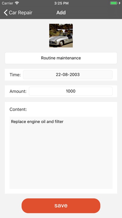 Car Repair-Quick Record