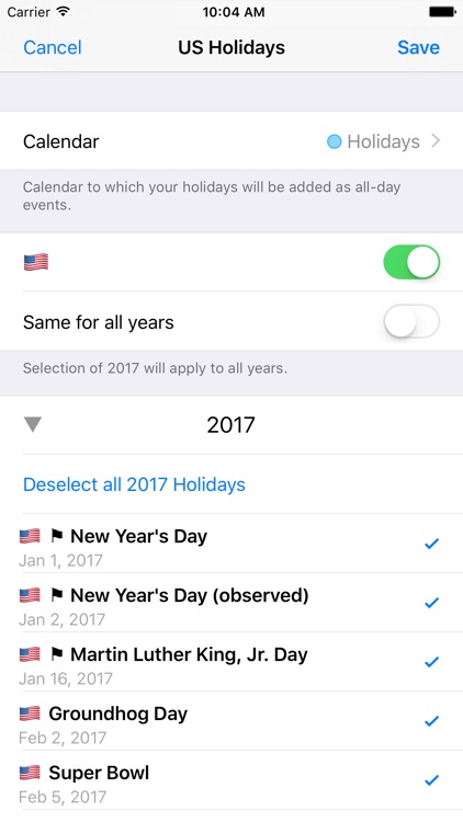 Holidays 2019