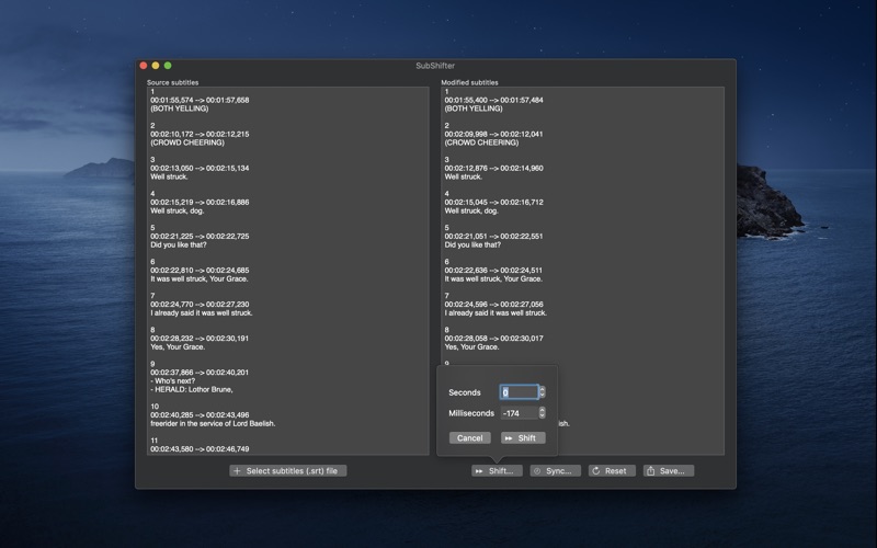 SubShifter: Shift subtitles