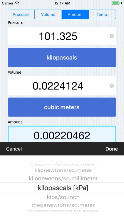 PVnRT - Ideal Gas Calculator screenshot-3