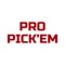 Pro Pick'em is a free weekly pro football pick 'em game that lets you compete with friends, colleagues, or other pro football fans around the world by picking the winners of this year's regular season pro football games