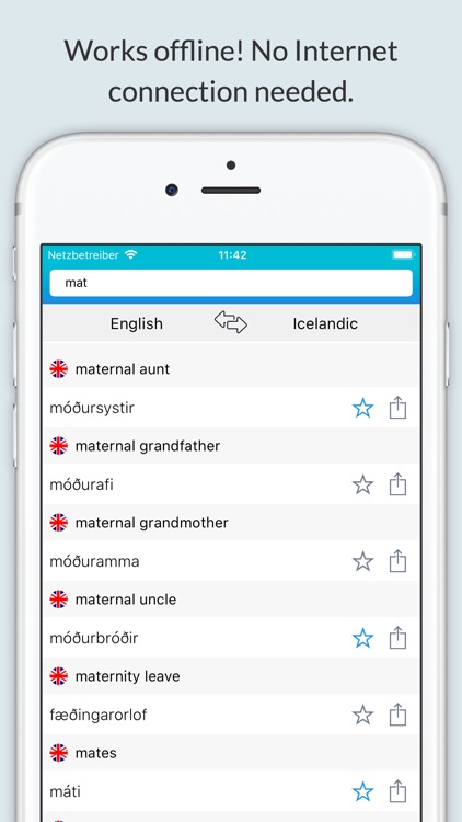 English Icelandic Dictionary +