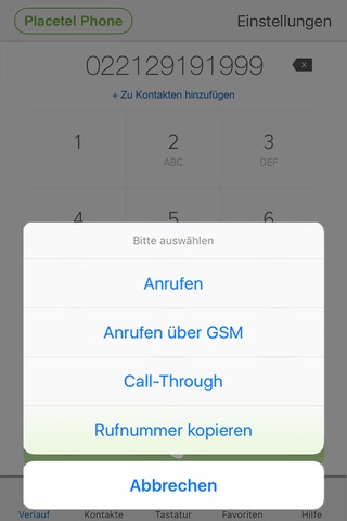 Placetel-Phone screenshot 3