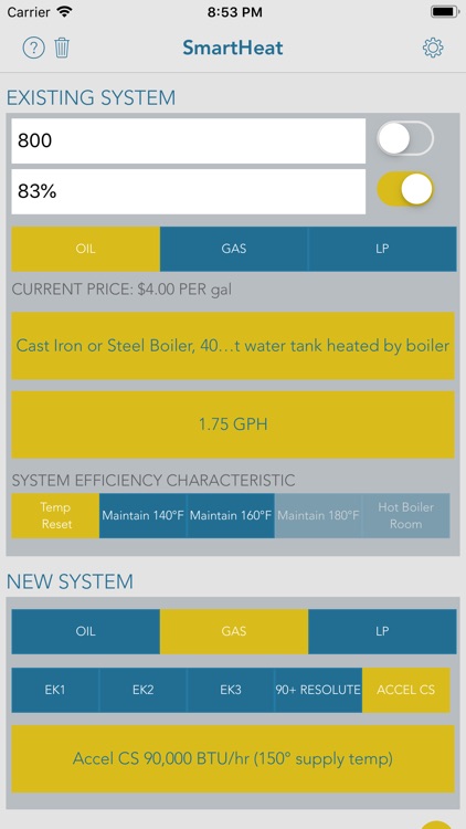 SmartHeat savings estimates