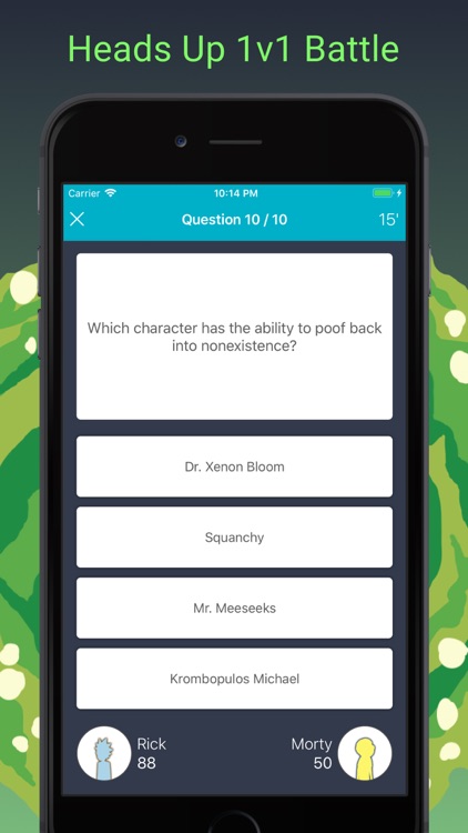 Fan Quiz for Rick and Morty