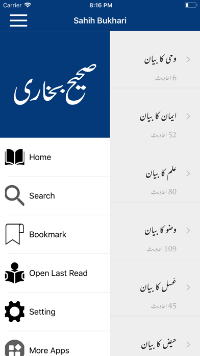Sahih Bukhari | English | Urdu screenshot 2