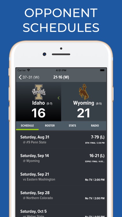 Wyoming Football Schedules screenshot-7
