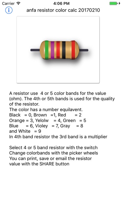 Resistor color calc