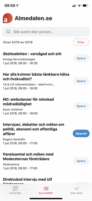 Almedalen – Program 2019