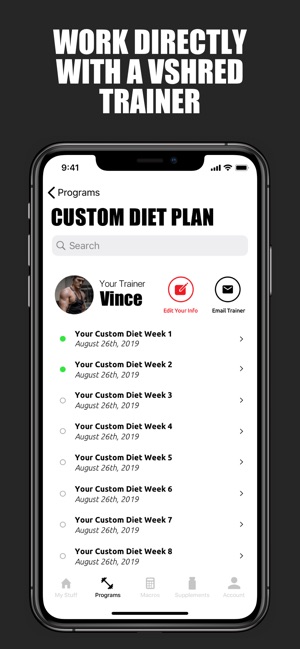 V Shred Diet Fitness On The App Store