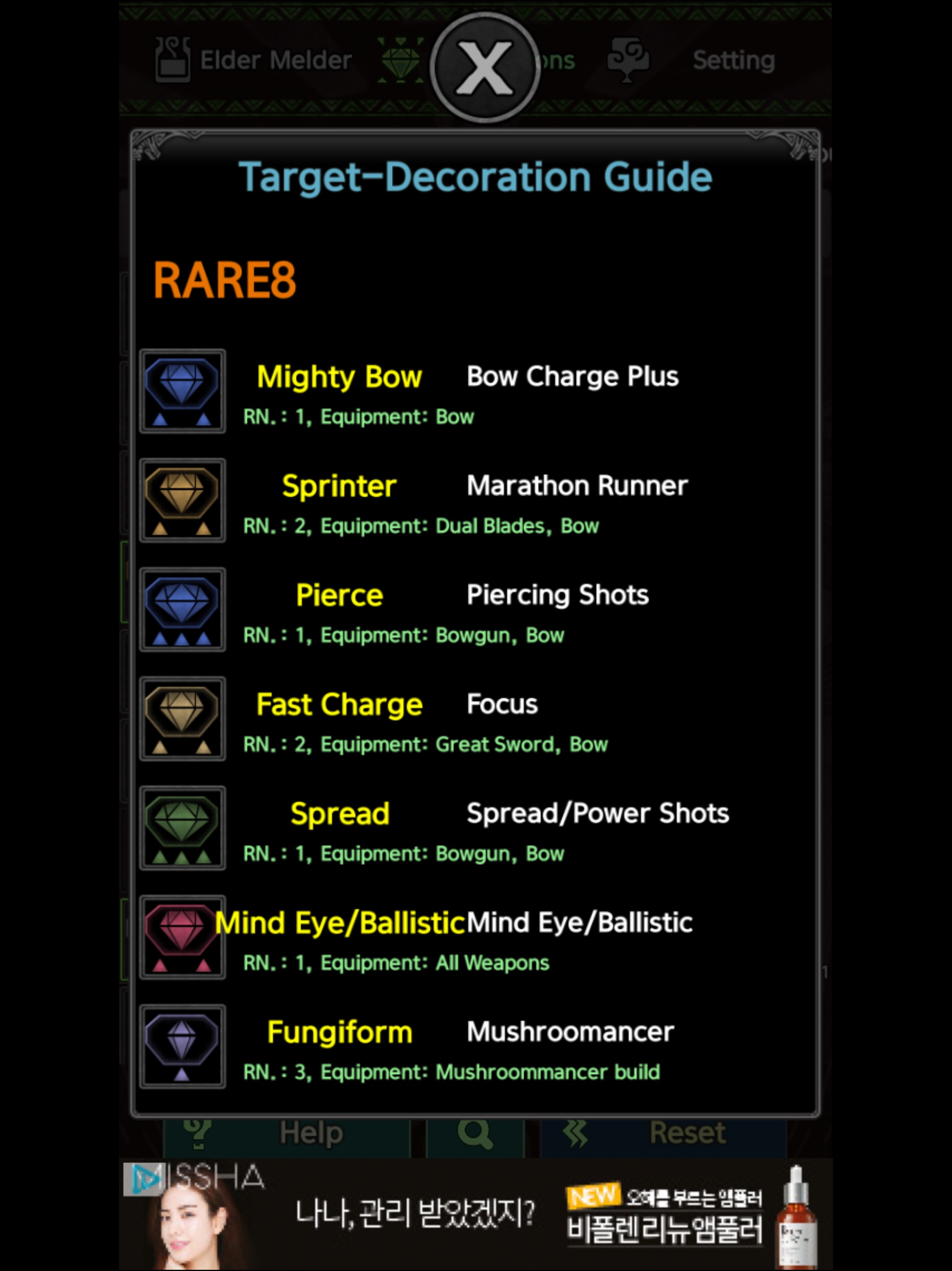 Decoration slot level mhw list