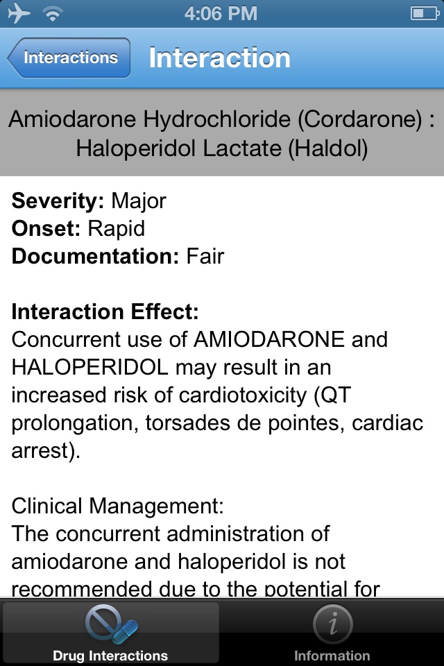 Micromedex Drug Interactions screenshot 3