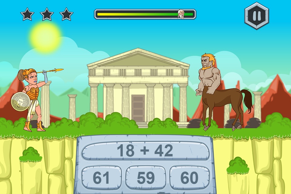 Zeus vs Monster: Fun Math Game screenshot 2