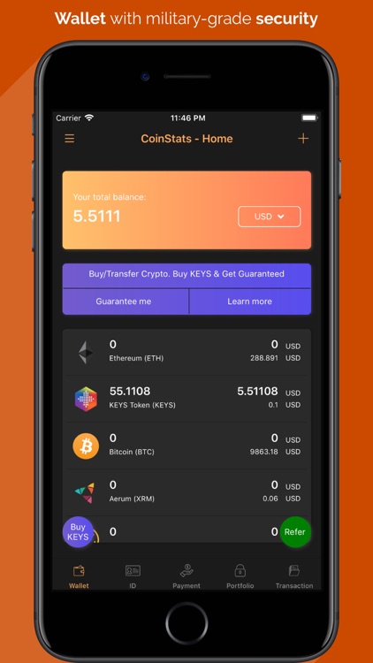 Coin Stats Crypto Wallet