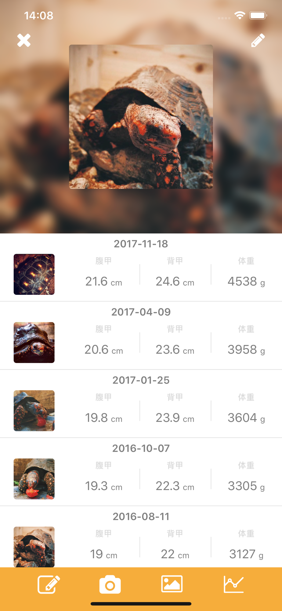 吾龟 记录乌龟生长 制作生长曲线download App For Iphone Steprimo Com